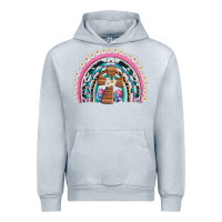 Heather Grey easter cross daisy egg rainbow Urban Hoodie - Artiststas