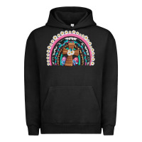 Pigment Black easter cross daisy egg rainbow Urban Hoodie - Artiststas