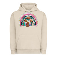 Pigment French Oak easter cross daisy egg rainbow Urban Hoodie - Artiststas