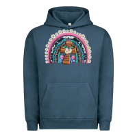 Pigment Midnight Navy easter cross daisy egg rainbow Urban Hoodie - Artiststas