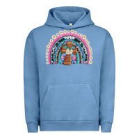 Pigment Pebble Blue easter cross daisy egg rainbow Urban Hoodie - Artiststas
