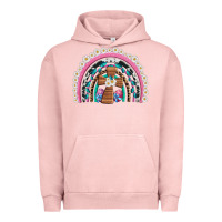 Pigment Salmon easter cross daisy egg rainbow Urban Hoodie - Artiststas