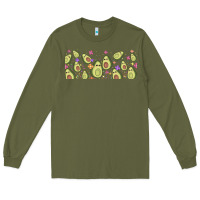 Army Green avocado Long Sleeve Tee - TumblerDesignByShophia