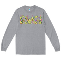 Heather Grey avocado Long Sleeve Tee - TumblerDesignByShophia