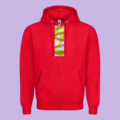 Softball And Baseball Pen Wraps Zipper Hoodie Designed By Bundleandbundleshop
