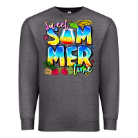 Charcoal Heather summer time Premium Sweatshirt - CowhideDigitalArt