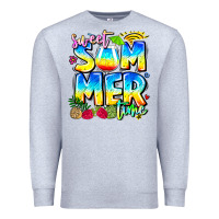 Heather Grey summer time Premium Sweatshirt - CowhideDigitalArt