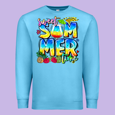 Summer Time Premium Sweatshirt Designed By Cowhidedigitalart