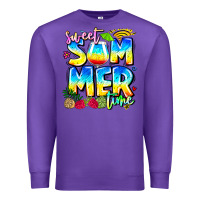 Purple summer time Premium Sweatshirt - CowhideDigitalArt