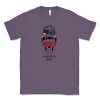 Lavender Glitter American Flag Patterned American Mom Skull Classic Tee - Bettercallsaul