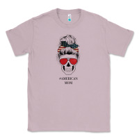 Lilac Glitter American Flag Patterned American Mom Skull Classic Tee - Bettercallsaul