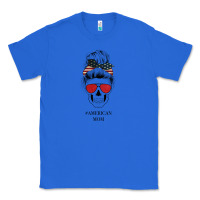 True Royal Glitter American Flag Patterned American Mom Skull Classic Tee - Bettercallsaul
