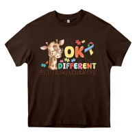 Chocolate Brown its ok to be different Heavy Core Tee - MaliasSmallBusiness