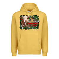 Antique Gold all i want for christmas is a cow cowhide Premium Hoodie - RanaPortraitStore