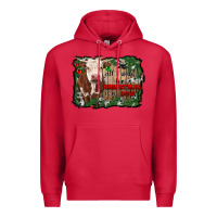 Cardinal all i want for christmas is a cow cowhide Premium Hoodie - RanaPortraitStore