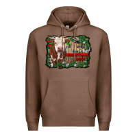 Chestnut all i want for christmas is a cow cowhide Premium Hoodie - RanaPortraitStore
