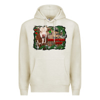 Oatmeal Heather all i want for christmas is a cow cowhide Premium Hoodie - RanaPortraitStore