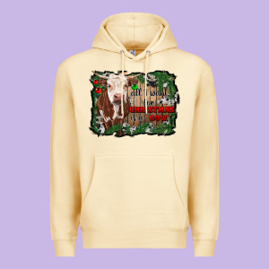All I Want For Christmas Is A Cow Cowhide Premium Hoodie Designed By Ranaportraitstore
