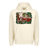 Sandshell all i want for christmas is a cow cowhide Premium Hoodie - RanaPortraitStore