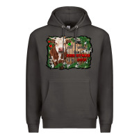 Smoke all i want for christmas is a cow cowhide Premium Hoodie - RanaPortraitStore