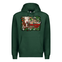 Sports Green all i want for christmas is a cow cowhide Premium Hoodie - RanaPortraitStore