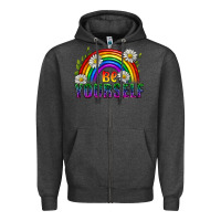 Charcoal Heather Be Yourself Pride Lgbtq Zipper Hoodie - BundleAndBundleShop