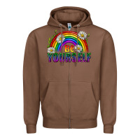 Chestnut Be Yourself Pride Lgbtq Zipper Hoodie - BundleAndBundleShop
