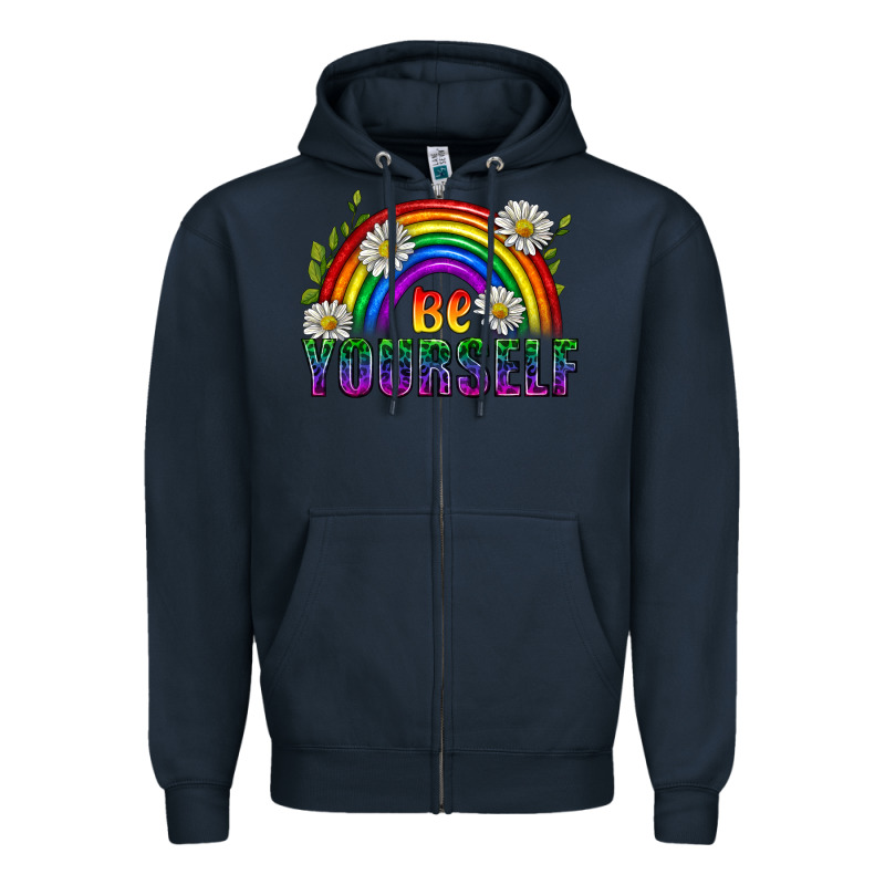 Be Yourself Pride Lgbtq Zipper Hoodie by BundleAndBundleShop | Teevron