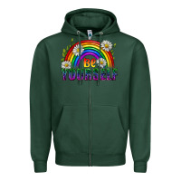 Sports Green Be Yourself Pride Lgbtq Zipper Hoodie - BundleAndBundleShop