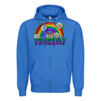 True Royal Be Yourself Pride Lgbtq Zipper Hoodie - BundleAndBundleShop