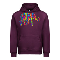 Mauve Wine Elephant1687 Urban Hoodie - tuanDangUi