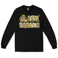 Black Egg hunter with plate letters Easter Day Long Sleeve Tee - HowdyJamesFarm