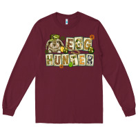 Egg Hunter With Plate Letters Easter Day Long Sleeve Tee | Teevron