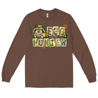 Chestnut Egg hunter with plate letters Easter Day Long Sleeve Tee - HowdyJamesFarm