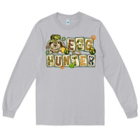 Moon Dust Egg hunter with plate letters Easter Day Long Sleeve Tee - HowdyJamesFarm