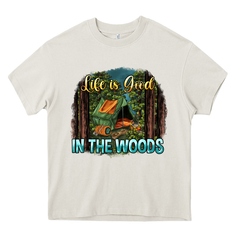 Life Is Good In The Woods Heavy Core Tee by NancyCooperArtShop | Teevron