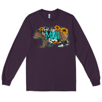 Plum baby bear mini sunflowers leopard cowhide mother's day Long Sleeve Tee - Jasminsmagicworld