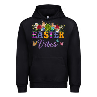 Black easter vibes and butterfly with bunny and flowers Urban Hoodie - Artiststas