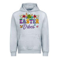 Heather Grey easter vibes and butterfly with bunny and flowers Urban Hoodie - Artiststas