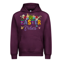 Mauve Wine easter vibes and butterfly with bunny and flowers Urban Hoodie - Artiststas