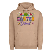 Pigment Burro easter vibes and butterfly with bunny and flowers Urban Hoodie - Artiststas