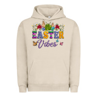 Pigment French Oak easter vibes and butterfly with bunny and flowers Urban Hoodie - Artiststas