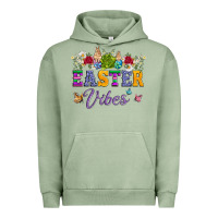 Pigment Oil Green easter vibes and butterfly with bunny and flowers Urban Hoodie - Artiststas