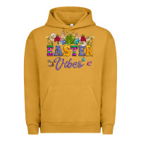 Pigment Peanut Butter easter vibes and butterfly with bunny and flowers Urban Hoodie - Artiststas