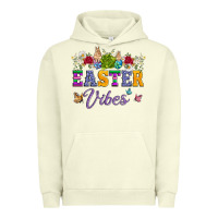 Pigment Pistachio easter vibes and butterfly with bunny and flowers Urban Hoodie - Artiststas