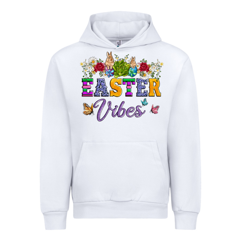 Easter Vibes And Butterfly With Bunny And Flowers Urban Hoodie by Artiststas | Teevron