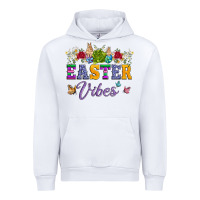 White easter vibes and butterfly with bunny and flowers Urban Hoodie - Artiststas
