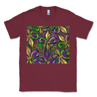 Burgundy mardi gras fleur de lis Classic Tee - RanaPortraitStore