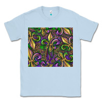 Dusty Blue mardi gras fleur de lis Classic Tee - RanaPortraitStore