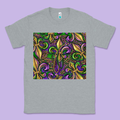 Mardi Gras Fleur De Lis Classic Tee Designed By Ranaportraitstore
